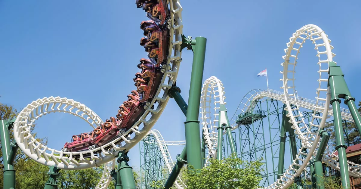 Foto van de achtbaan Python in de Efteling